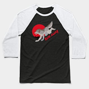 Run Away Werewolf Baseball T-Shirt